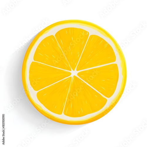 Fresh Lemon Slice Top View citrus fruit Image