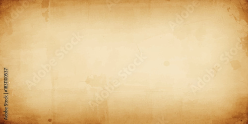 Aged vintage brown parchment paper texture with a stained and dirty blank antique page background