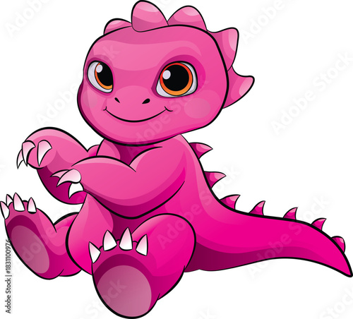 dinosaurus dino cartoon animal vector illustration cute mammal funny character fun smile zoo happy pet drawing art