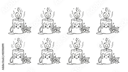 Candle Celebration: A heartwarming collection of cheerful candles, each emanating a warm, inviting glow, creating a feeling of togetherness and joy. 