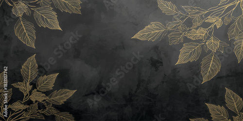 Abstract grunge background with dark storm clouds and mist over a mountain landscape