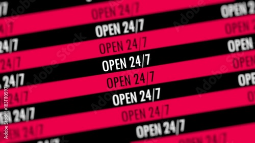 OPEN TWENTY FOUR SEVEN TITLE WITH TYPOGRAPHY ANIMATION