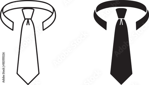 Elegant tie vector illustration formal wear icon for business and fashion themes