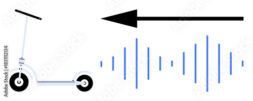Electric scooter graphic. Electric scooter s eco-friendly transport and modern advancements. Electric scooter for urban commuting, sustainable living, transportation concepts, and energy efficiency
