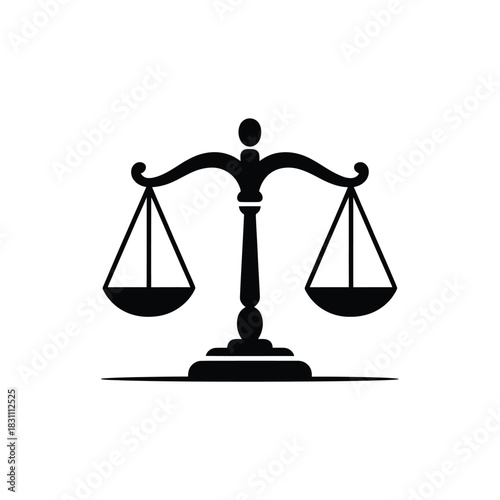 The scales of justice are balanced, representing fairness and legal equality.