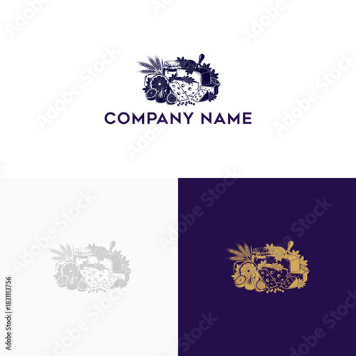 Exotic Fruit Delights A Tropical Medley Logo Design