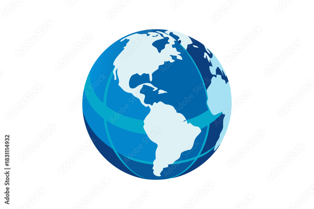 Fototapeta premium Earth globe with america