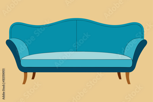 A blue stylish sofa set