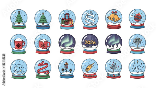 Holiday Snow Globes: A collection of charming snow globes, each encapsulating a unique holiday scene with a festive atmosphere. Capturing holiday spirit and imagination.