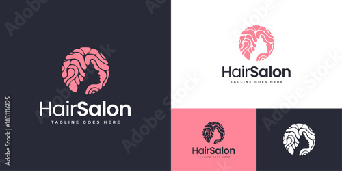 Hair Salon Logo | Elegant Beauty, Haircut, and Stylist Symbol for Salon and Fashion Brands