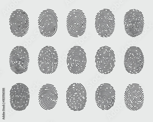 Fingerprint security icon illustrating digital signature authentication and password encryption, designed for data protection concepts, cybersecurity visuals, secure access systems, privacy interfaces