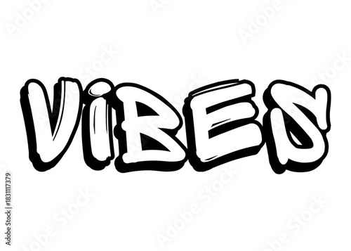 Vibes graffiti word vector font
Vector font word on a white background
