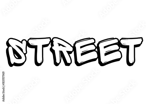 Street graffiti word vector font
Vector font word on a white background