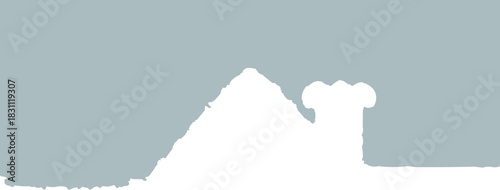 A soft snowy border with an uneven dripping edge creates a winter-themed frame perfect for festive designs and Christmas illustrations.