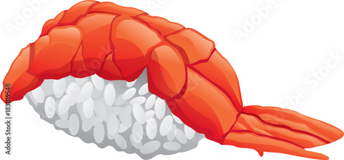 shrimp tempura  food vector illustration drawing art japanese chopsticks