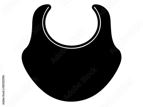 baby bib silhouette vector,baby bib icon