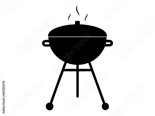 barbecue grill silhouette vector,barbecue grill  icon