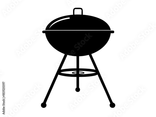 barbecue grill silhouette vector,barbecue grill  icon