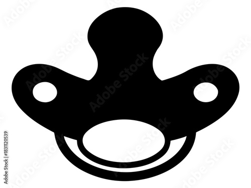 pacifier icon,pacifier soother black silhouette vector 