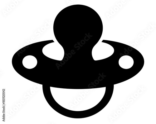 pacifier icon,pacifier soother black silhouette vector 