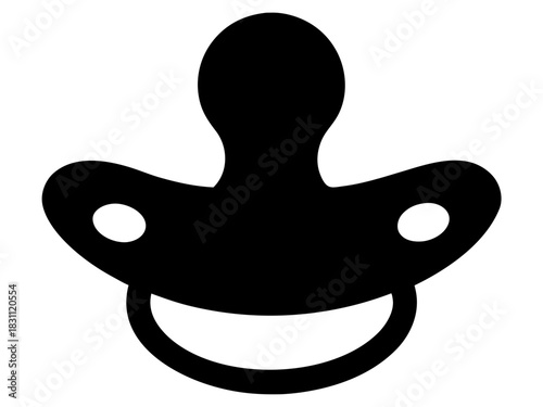pacifier icon,pacifier soother black silhouette vector 