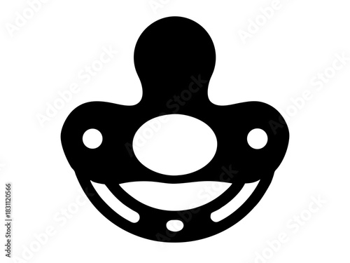 pacifier icon,pacifier soother black silhouette vector 