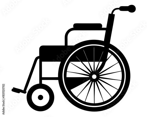 wheel chair black silhouette vector,wheel chair  icon