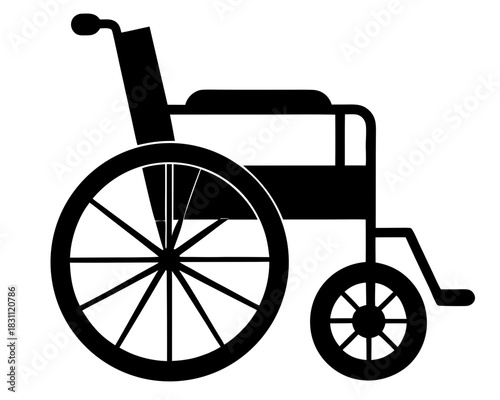 wheel chair black silhouette vector,wheel chair  icon