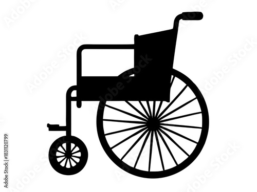 wheel chair black silhouette vector,wheel chair  icon