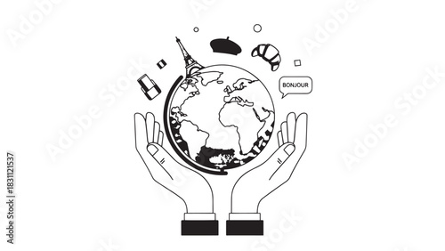 Hands Enfold the Earth in a Global Message of Environmental Protection and Stewardship.