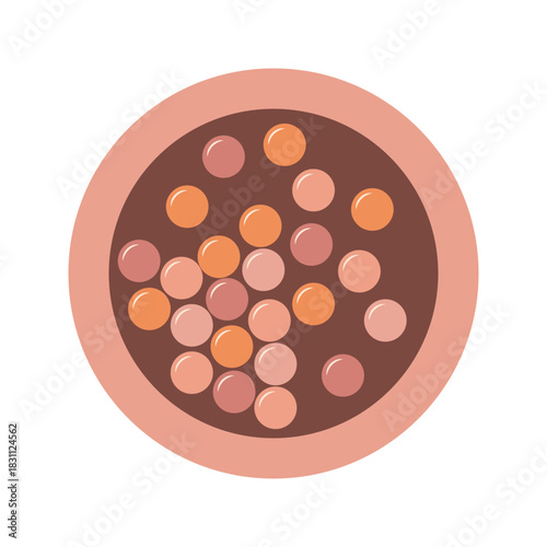 Beauty cosmetic, pink makeup, sleep mask, nail polish, eyelash curler, sunscreen, lipstick, mascara, sheet mask, moisturizer cream, eye color palette, makeup brush