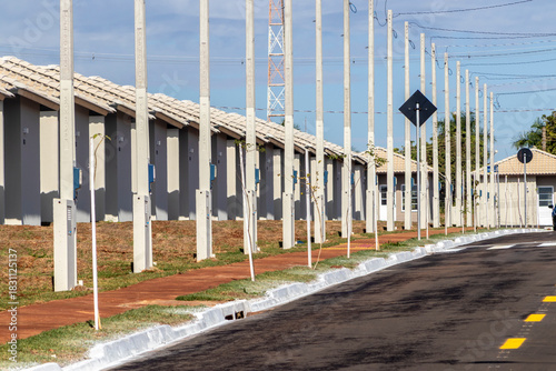 Canvas Print view of standardized houses of the Minha Casa Minha Vida Program of the State of