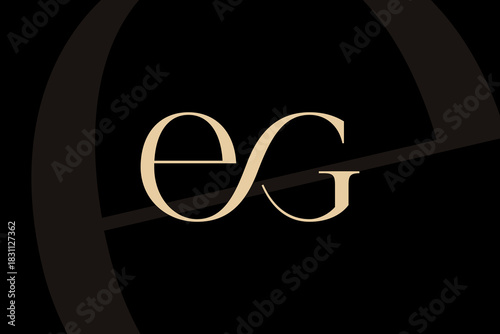 EG or GE letter logo icon design. Classic style luxury initials monogram.