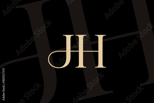 JH or HJ letter logo icon design. Classic style luxury initials monogram.