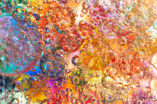 Vivid abstract bubbles in a colorful spectrum