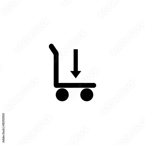 Bogie loading icon isolated on white background