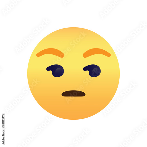 Sad Face emoji face. Disappointment emoticon
