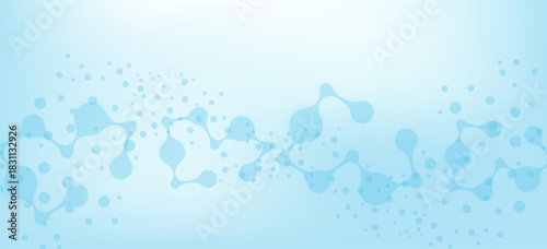 Structure molecule and communication Dna, atom, neurons. Science concept for your design. Connected lines with dots. Medical, technology, chemistry, science background. illustration.