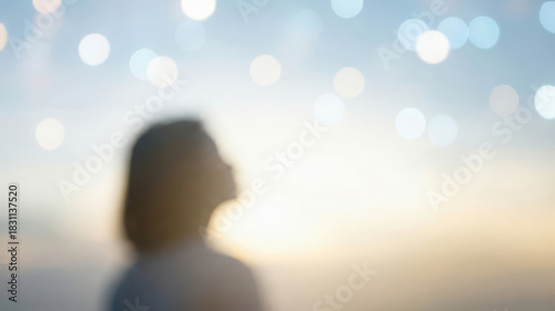 Reflecting on life decisions embracing term life insurance for a secure future outdoors inspirational hopeful viewpoint