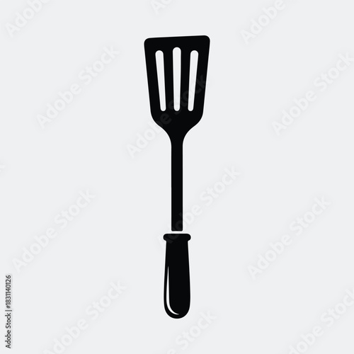 Silhouette spatula cooking kitchen utensil equipment icon vector illustration