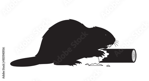 Silhouetted rodent smoking a cigarette in a stark noir style.