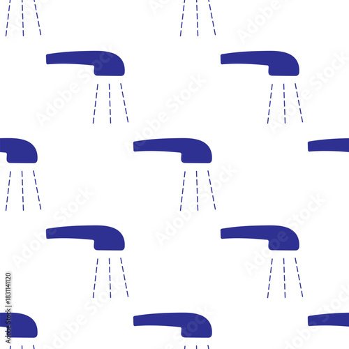 shower seamless pattern isolated on transparent background.