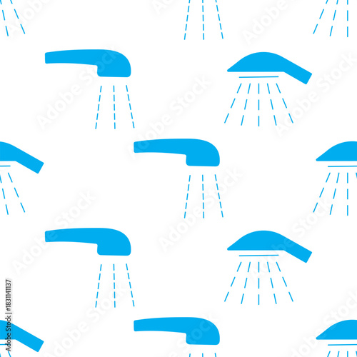 shower seamless pattern isolated on transparent background.