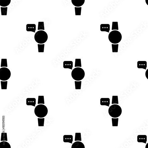 smart watch seamless pattern isolated on transparent background.