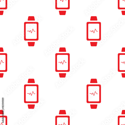 smart watch seamless pattern isolated on transparent background.