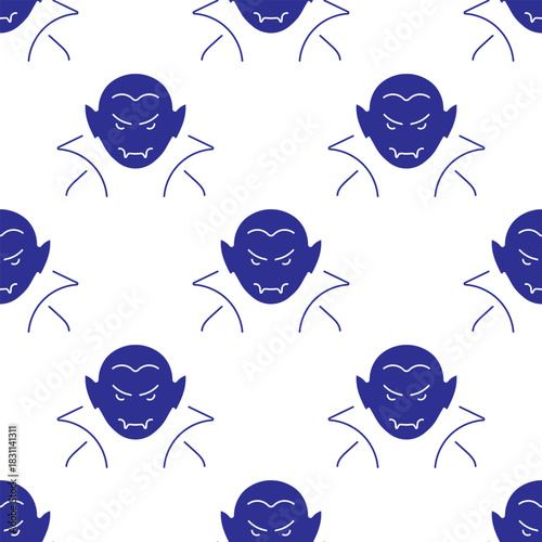 vampire seamless pattern isolated on transparent background.