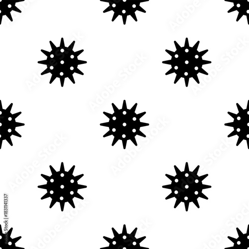 virus seamless pattern isolated on transparent background.