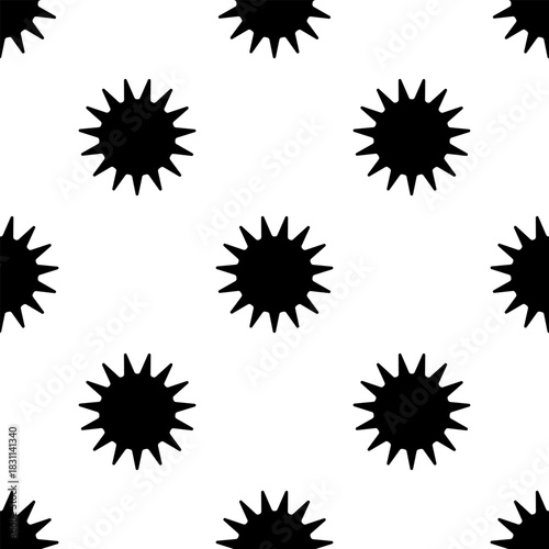 virus seamless pattern isolated on transparent background.