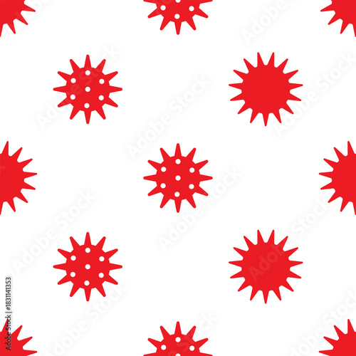 virus seamless pattern isolated on transparent background.
