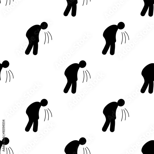 vomit seamless pattern isolated on transparent background.